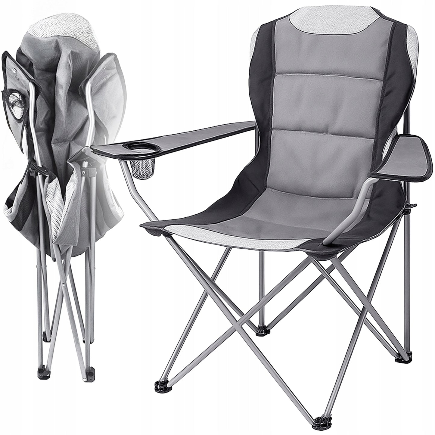 SULSTAMA KĖDĖ ŽVEJYBAI skirta kelionėms, stovyklavimui, paplūdimiui + DĖKLAS