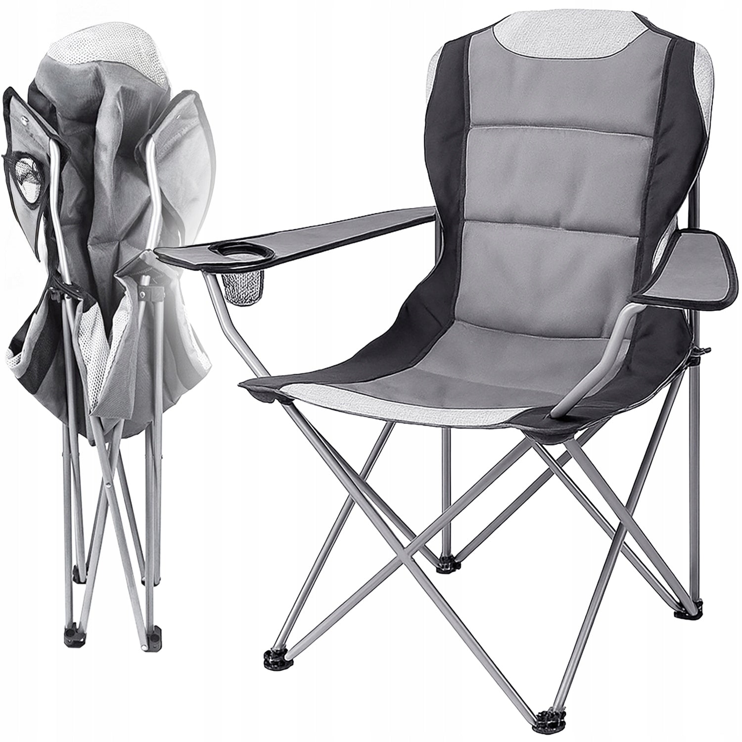 SULSTAMA KĖDĖ ŽVEJYBAI skirta kelionėms, stovyklavimui, paplūdimiui + DĖKLAS