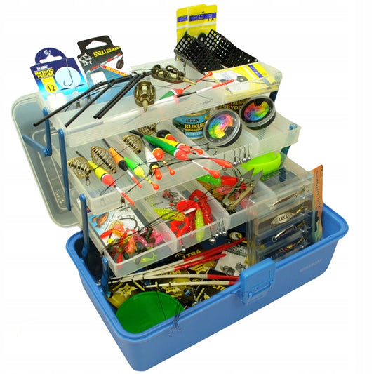 ŽVEJYBINĖ DĖŽUTĖ 246 priedų rinkinys DOVANAI plūdinė, dugninė, spininginė