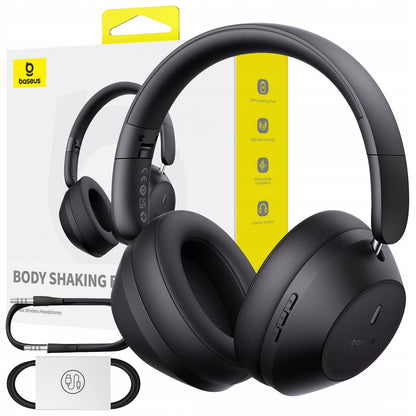 BELIAIDĖS AUSINĖS BASEUS „BLUETOOTH 5.3“ „Bass 30 Max“ AUSINĖS ANT AUSŲ USB-C AUX