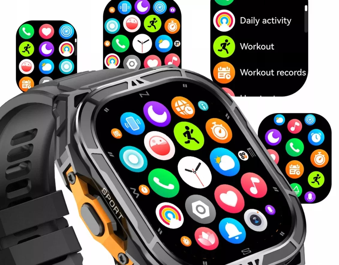 IŠMANUSIS LAIKRODIS VYRIŠKAS CUBOT GT3 AMOLED GPS SKAMBUČIAI ŠARVUOTAS KARINIS !