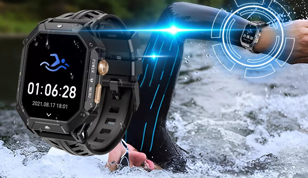 Išmanusis laikrodis vyriškas CUBOT X1 AMOLED su skambučiais, tvirtas, atsparus vandeniui