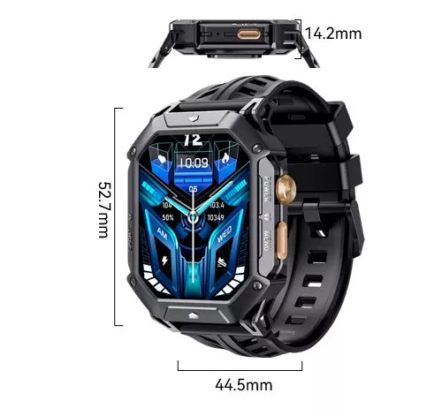 Išmanusis laikrodis vyriškas CUBOT X1 AMOLED su skambučiais, tvirtas, atsparus vandeniui