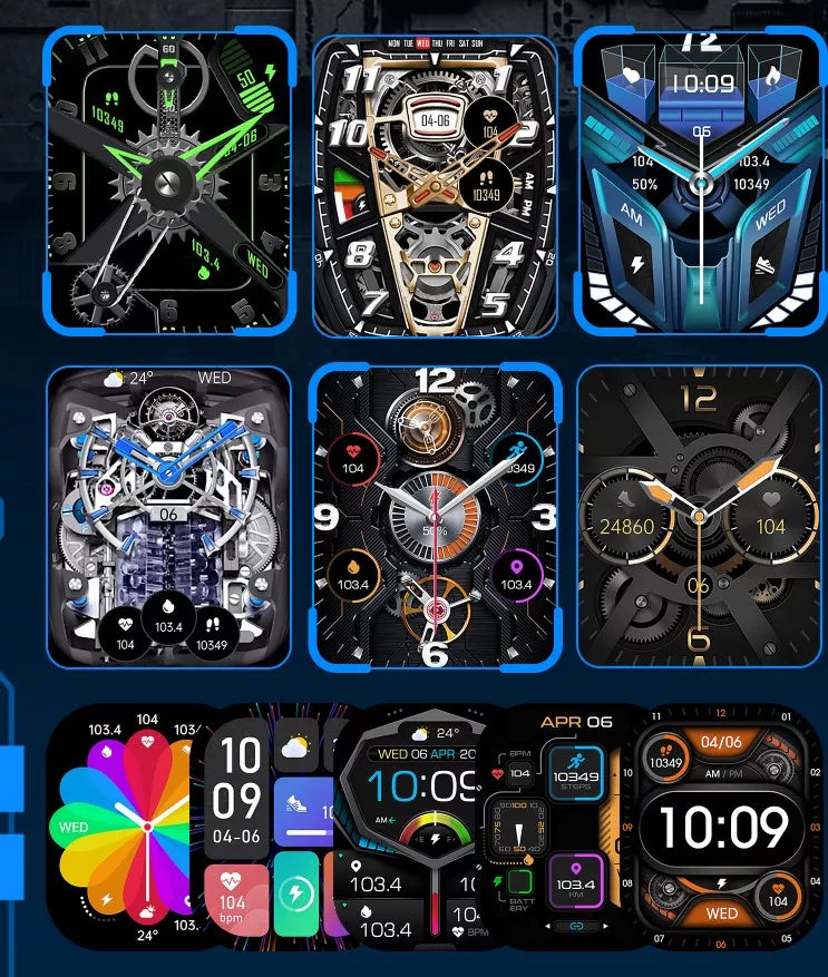 Išmanusis laikrodis vyriškas CUBOT X1 AMOLED su skambučiais, tvirtas, atsparus vandeniui