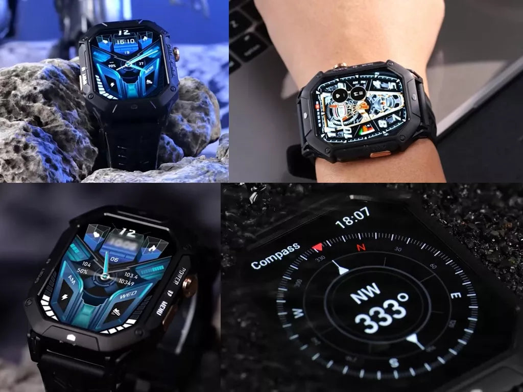 Išmanusis laikrodis vyriškas CUBOT X1 AMOLED su skambučiais, tvirtas, atsparus vandeniui