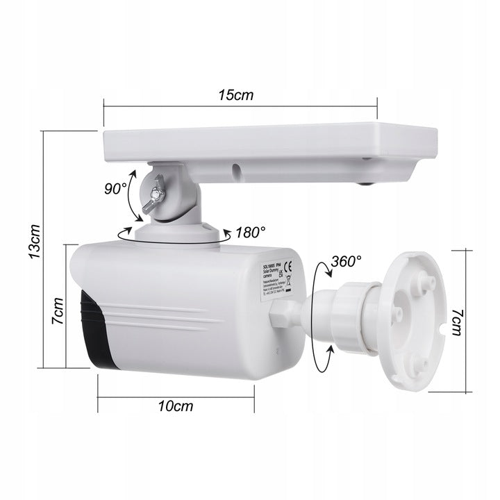Saulės energija varoma kameros atrakpa su mirksinčia LED ir judesio jutikliu