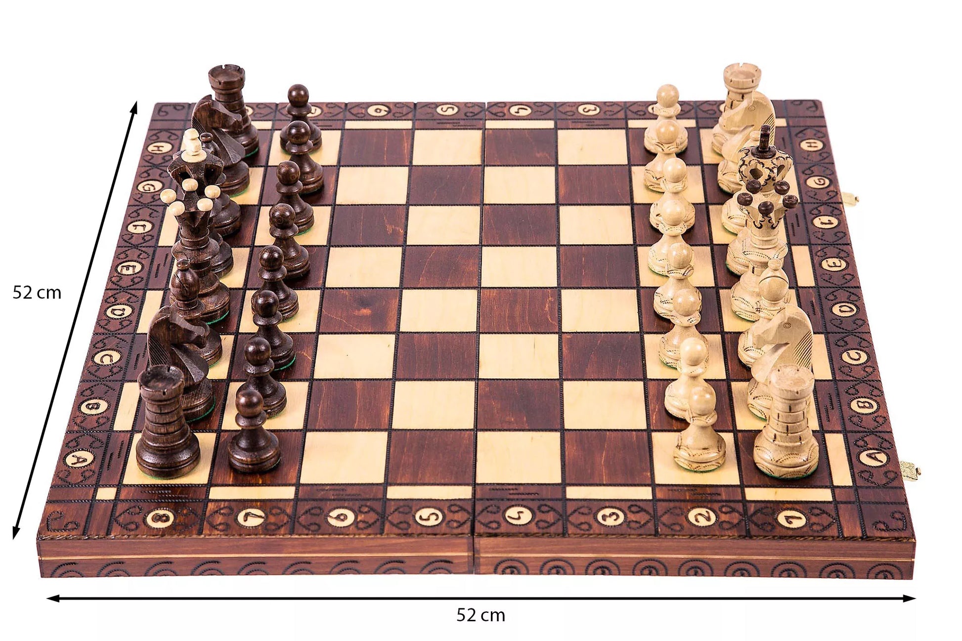 SQUARE - DREVINIAI ŠACHMAI - 54 cm - PUIKI DOVANA