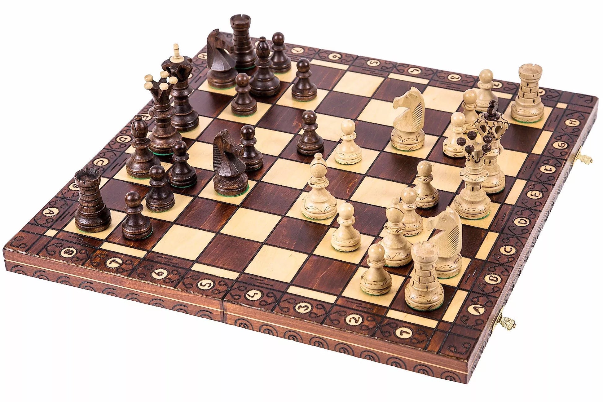 SQUARE - DREVINIAI ŠACHMAI - 54 cm - PUIKI DOVANA