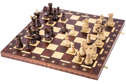 SQUARE - DREVINIAI ŠACHMAI - 54 cm - PUIKI DOVANA