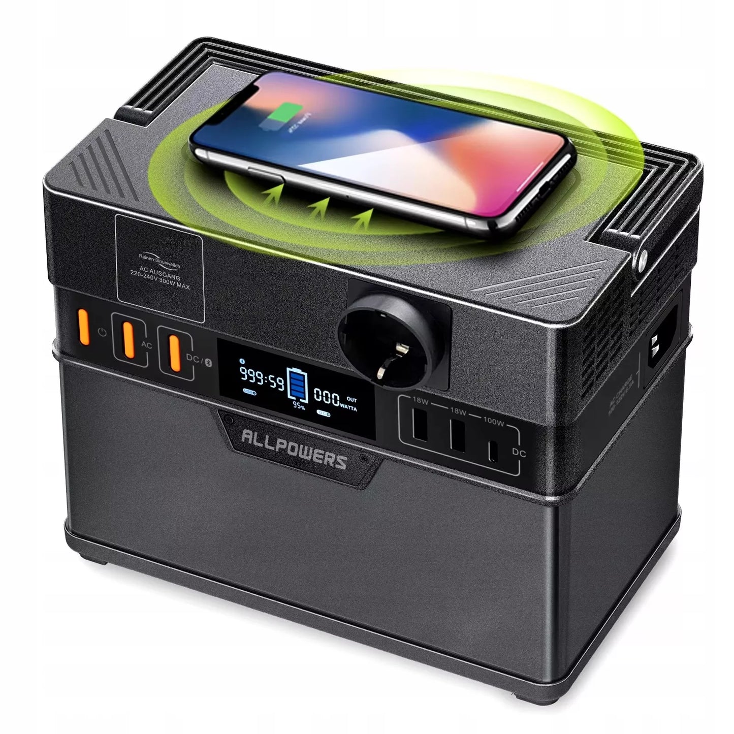 Įkrovimo stotelė Allpowers 78000 mAh 300W Energijos saugykla POWERBANK