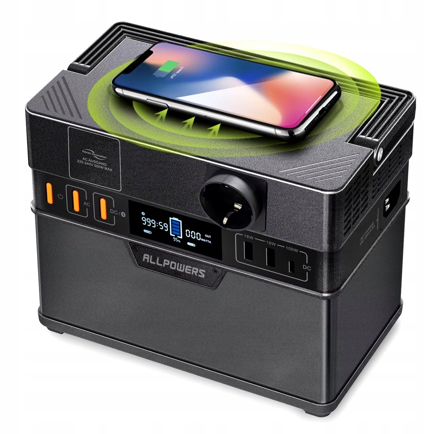 Įkrovimo stotelė Allpowers 78000 mAh 300W Energijos saugykla POWERBANK