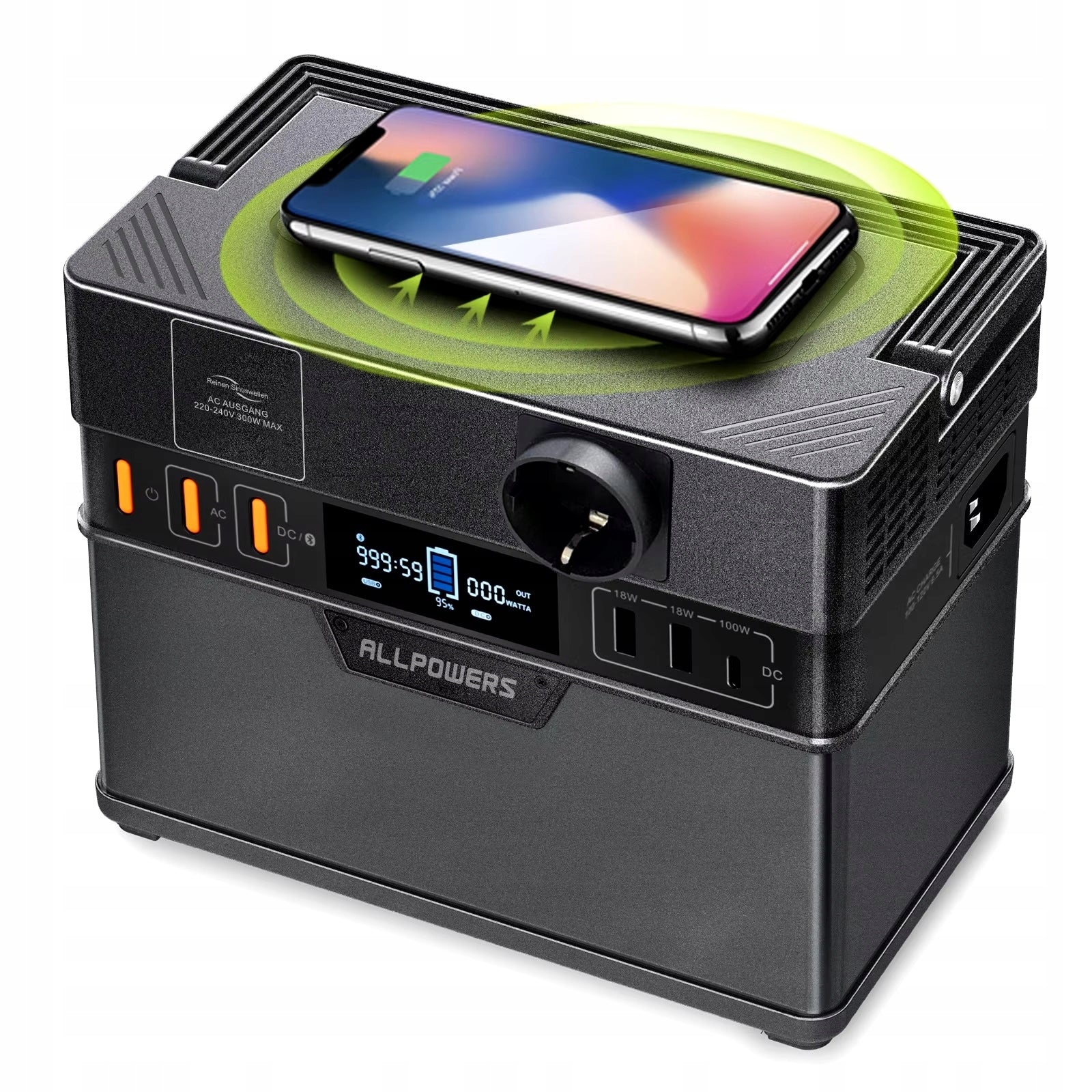 Įkrovimo stotelė Allpowers 78000 mAh 300W Energijos saugykla POWERBANK