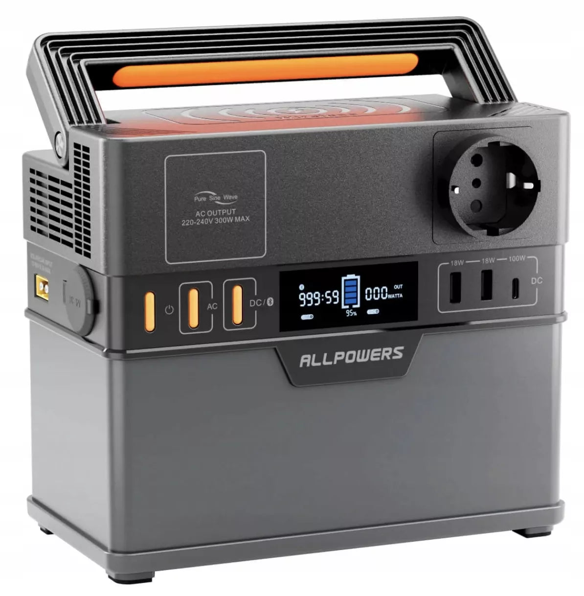 Įkrovimo stotelė Allpowers 78000 mAh 300W Energijos saugykla POWERBANK