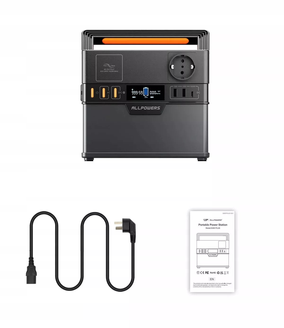 Įkrovimo stotelė Allpowers 78000 mAh 300W Energijos saugykla POWERBANK
