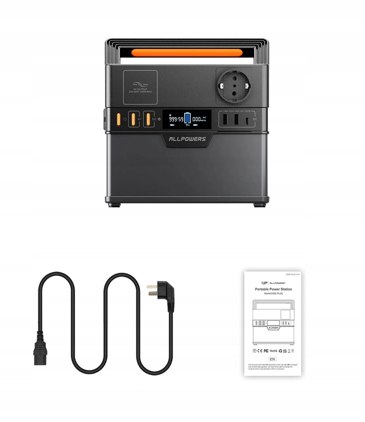 Įkrovimo stotelė Allpowers 78000 mAh 300W Energijos saugykla POWERBANK