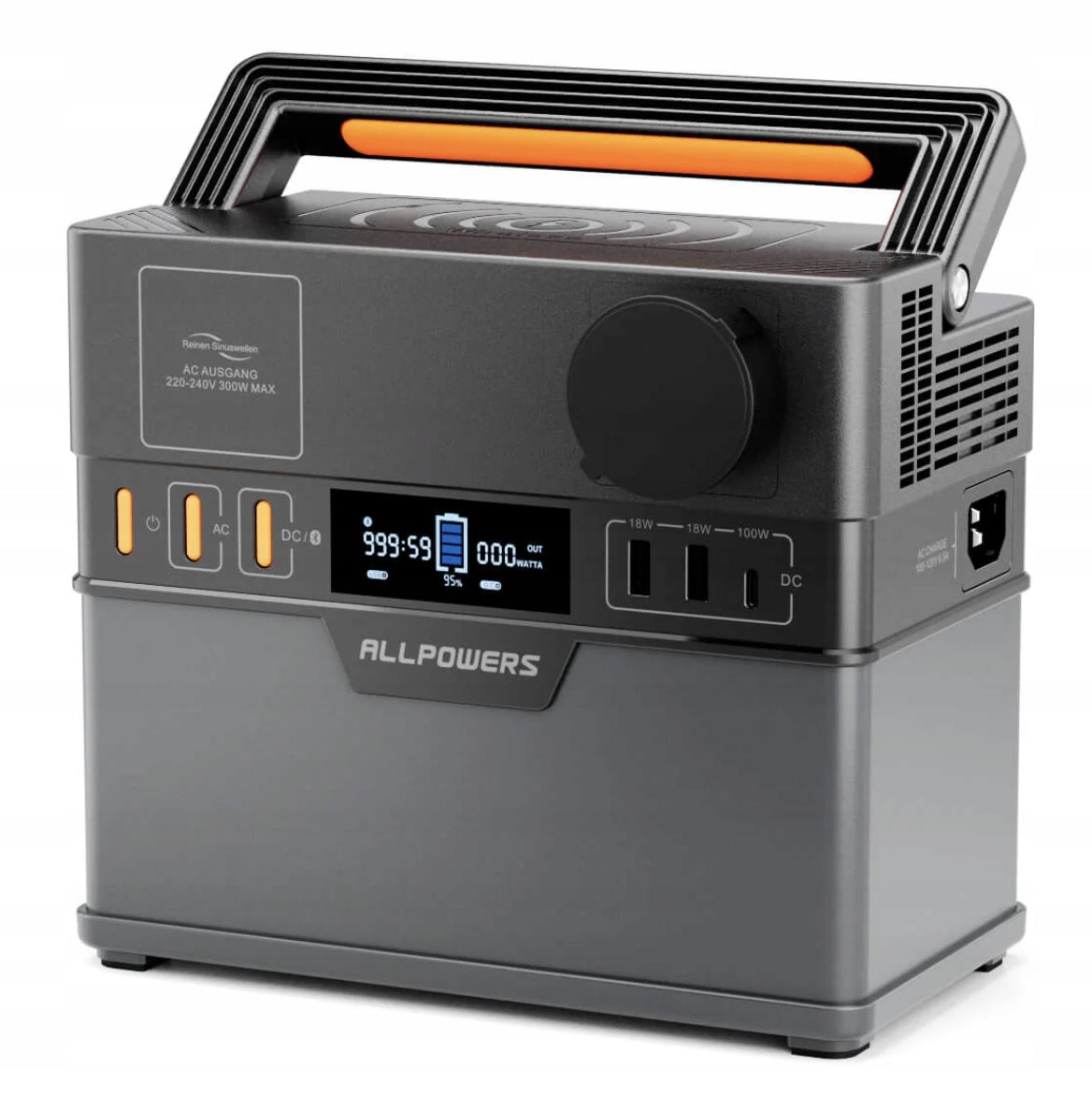 Įkrovimo stotelė Allpowers 78000 mAh 300W Energijos saugykla POWERBANK