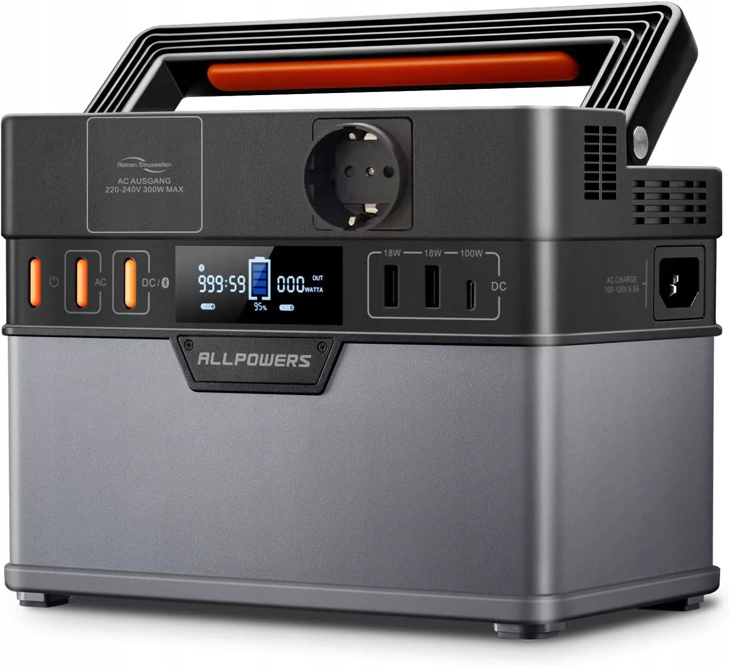 Įkrovimo stotelė Allpowers 78000 mAh 300W Energijos saugykla POWERBANK