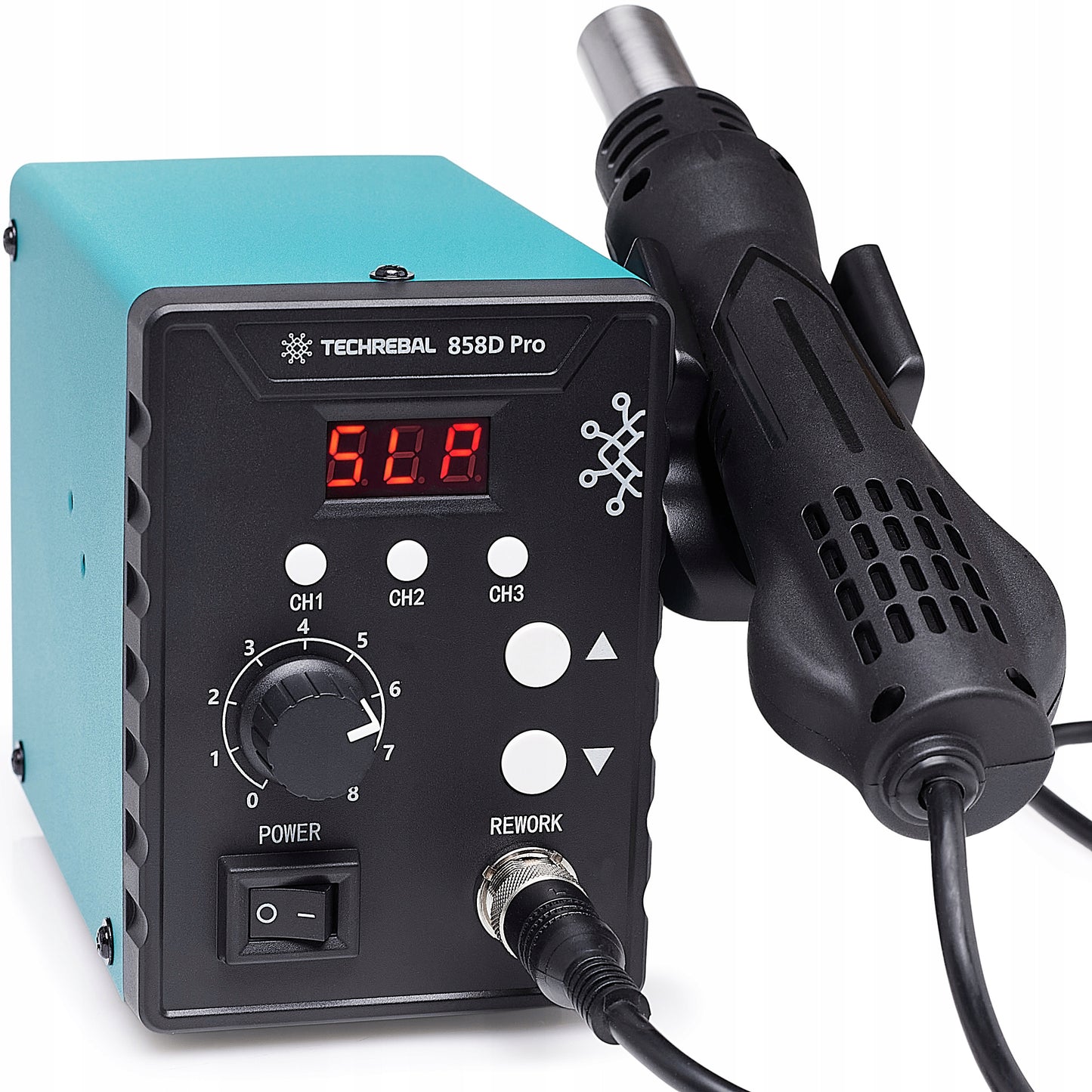 Karšto oro litavimo stotelė TECHREBAL 858D PRO 700W