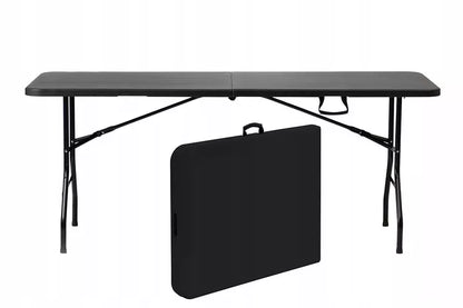 Sodo stalas sulankstomas išskleidžiamas catering banketinis 200x90cm, lagaminas