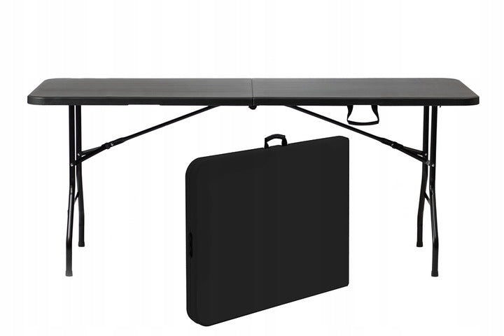 Sodo stalas sulankstomas išskleidžiamas catering banketinis 200x90cm, lagaminas
