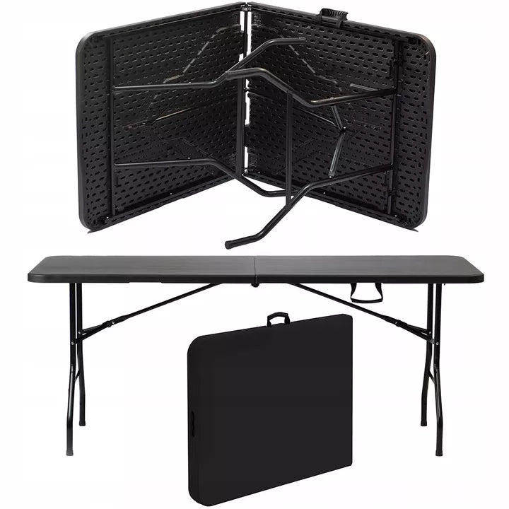 Sodo stalas sulankstomas išskleidžiamas catering banketinis 200x90cm, lagaminas