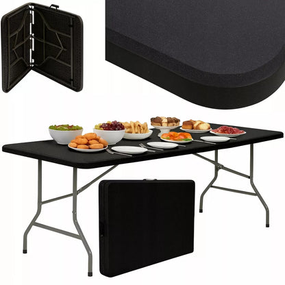 Sodo stalas sulankstomas išskleidžiamas catering banketinis 200x90cm, lagaminas