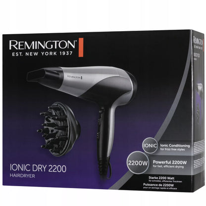 Plaukų džiovintuvas REMINGTON D3190S 2200W su jonizacija, difuzoriumi ir koncentratoriumi