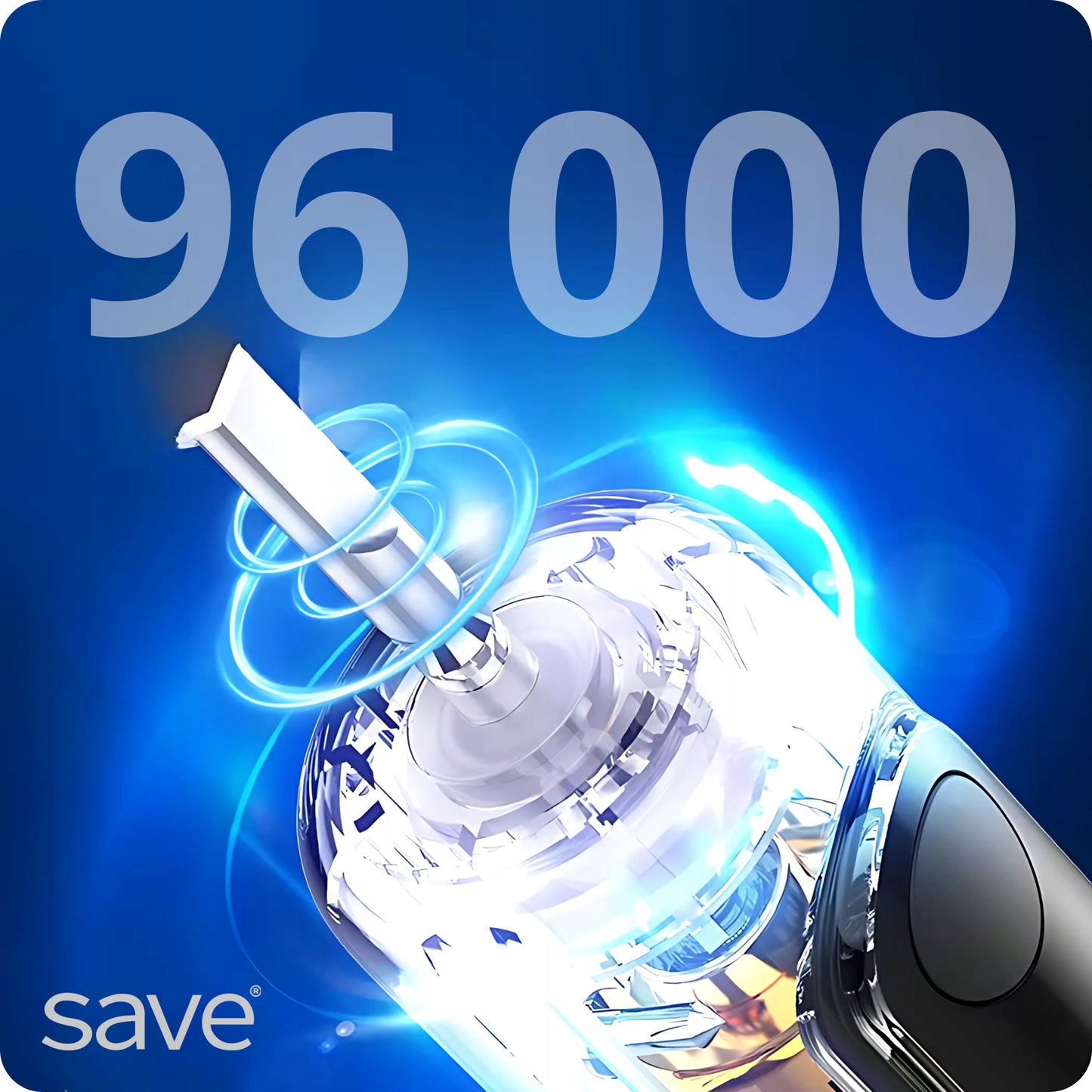 Elektrinis sonic dantų šepetėlis, įkrovimo bazė + 6 antgaliai, dėklas