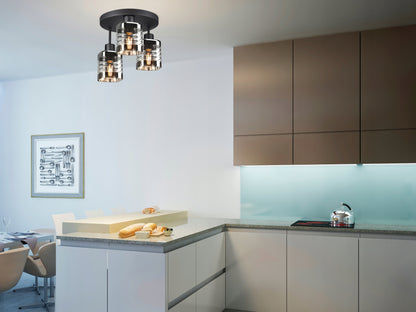 Stiklinė pakabinama lubinė LED šviestuvo tipo liustra