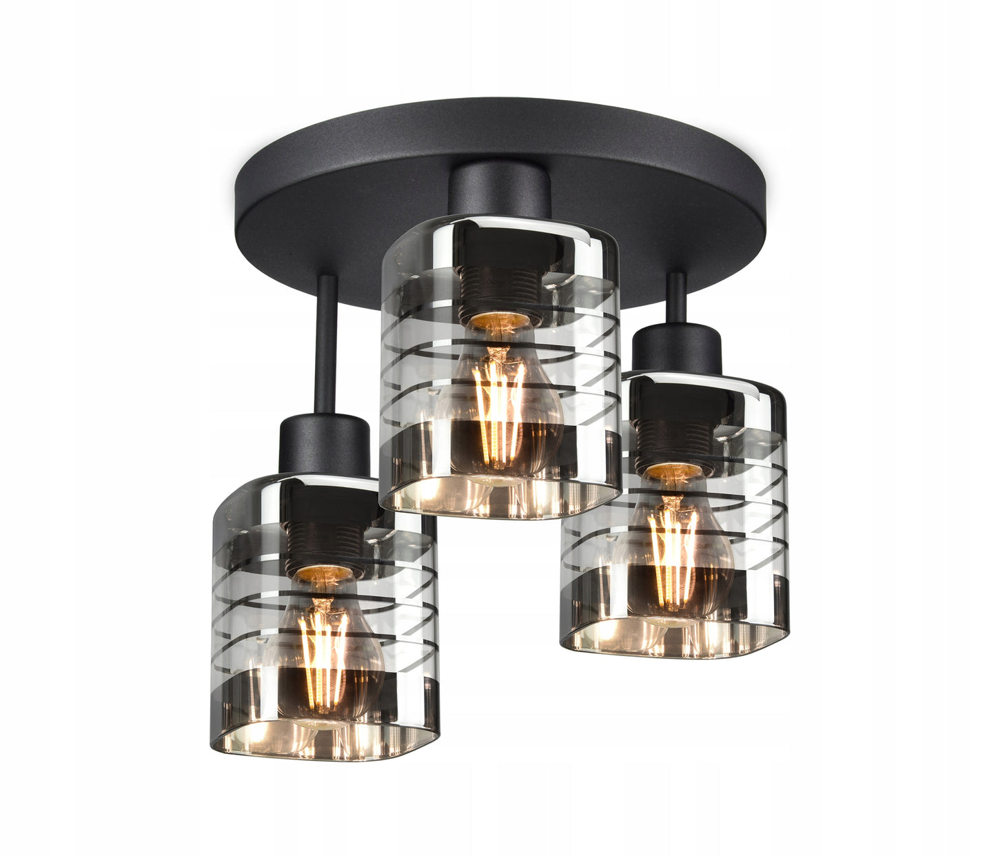 Stiklinė pakabinama lubinė LED šviestuvo tipo liustra