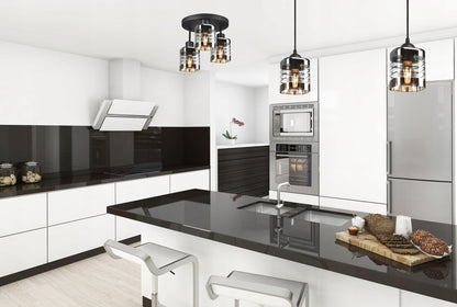 Stiklinė pakabinama lubinė LED šviestuvo tipo liustra