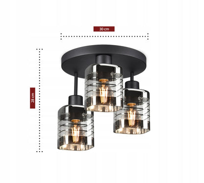 Stiklinė pakabinama lubinė LED šviestuvo tipo liustra