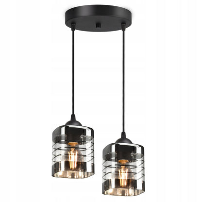 Stiklinė pakabinama lubinė LED šviestuvo tipo liustra