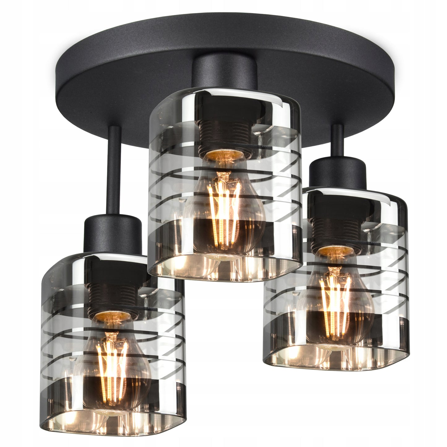 Stiklinė pakabinama lubinė LED šviestuvo tipo liustra