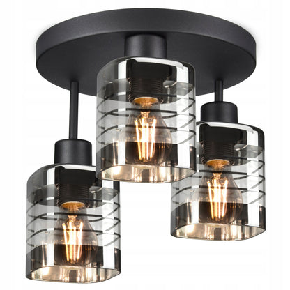 Stiklinė pakabinama lubinė LED šviestuvo tipo liustra