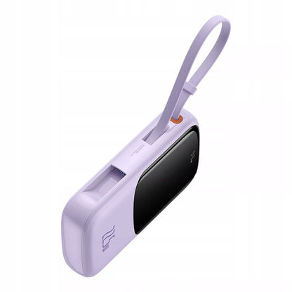 BASEUS GREITAS POWERBANK 10000 mAh 22,5W USB-C USB-A, ĮTAIŠYTAS USB-C KABELIS