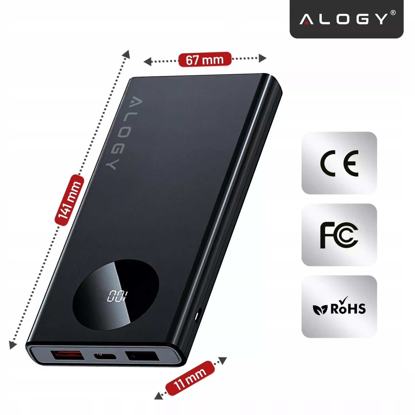 GREITAS POWERBANK 10000 mAh 120W QC PD USB C POWER BANK GALINGAS KELIONINIS