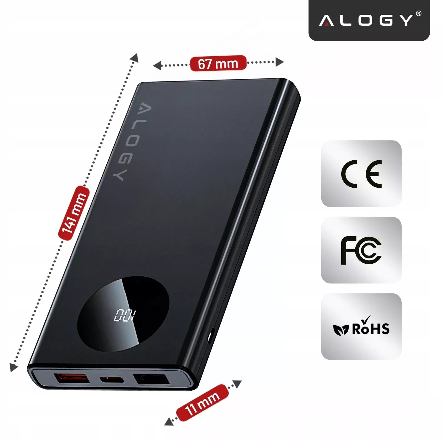 GREITAS POWERBANK 10000 mAh 120W QC PD USB C POWER BANK GALINGAS KELIONINIS