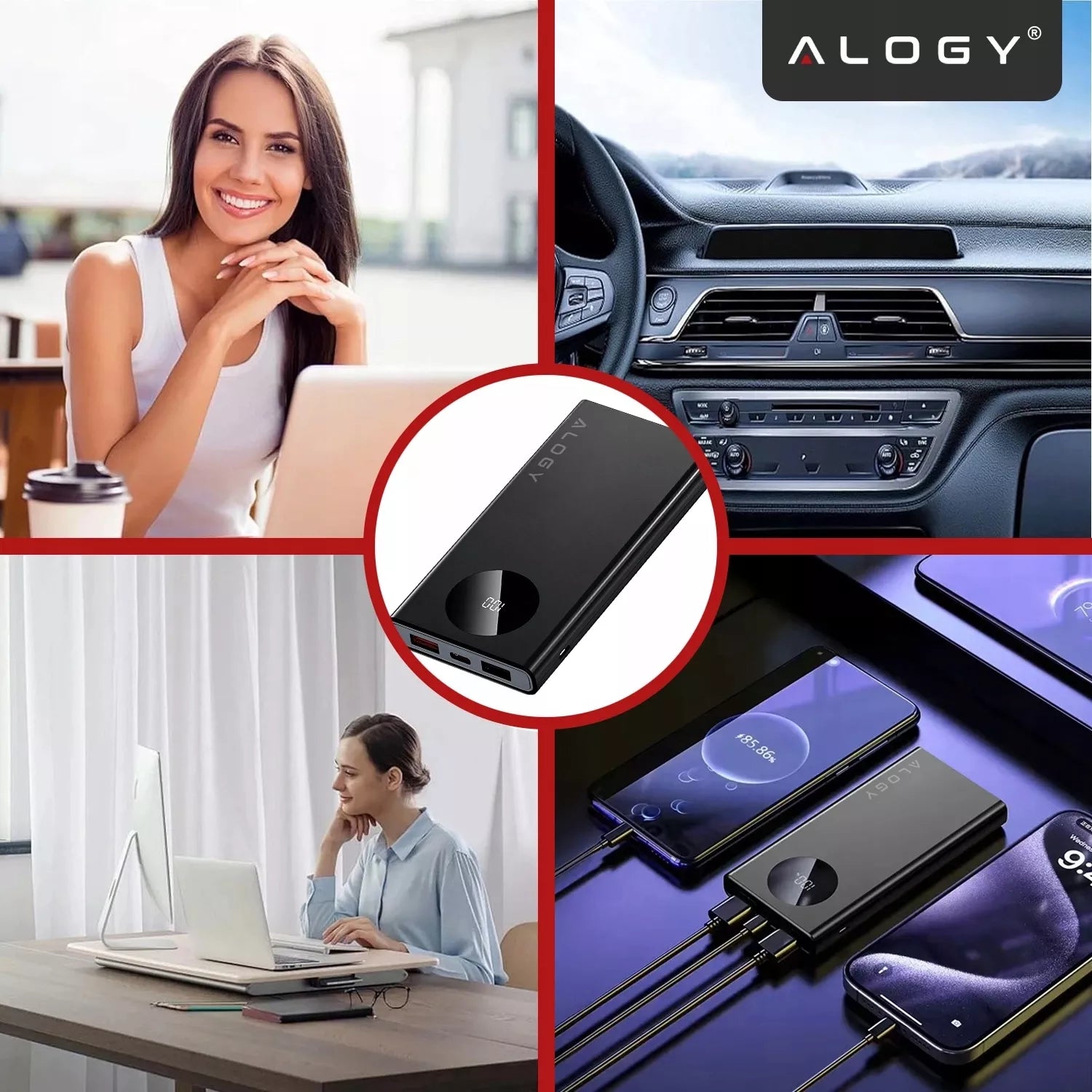 GREITAS POWERBANK 10000 mAh 120W QC PD USB C POWER BANK GALINGAS KELIONINIS