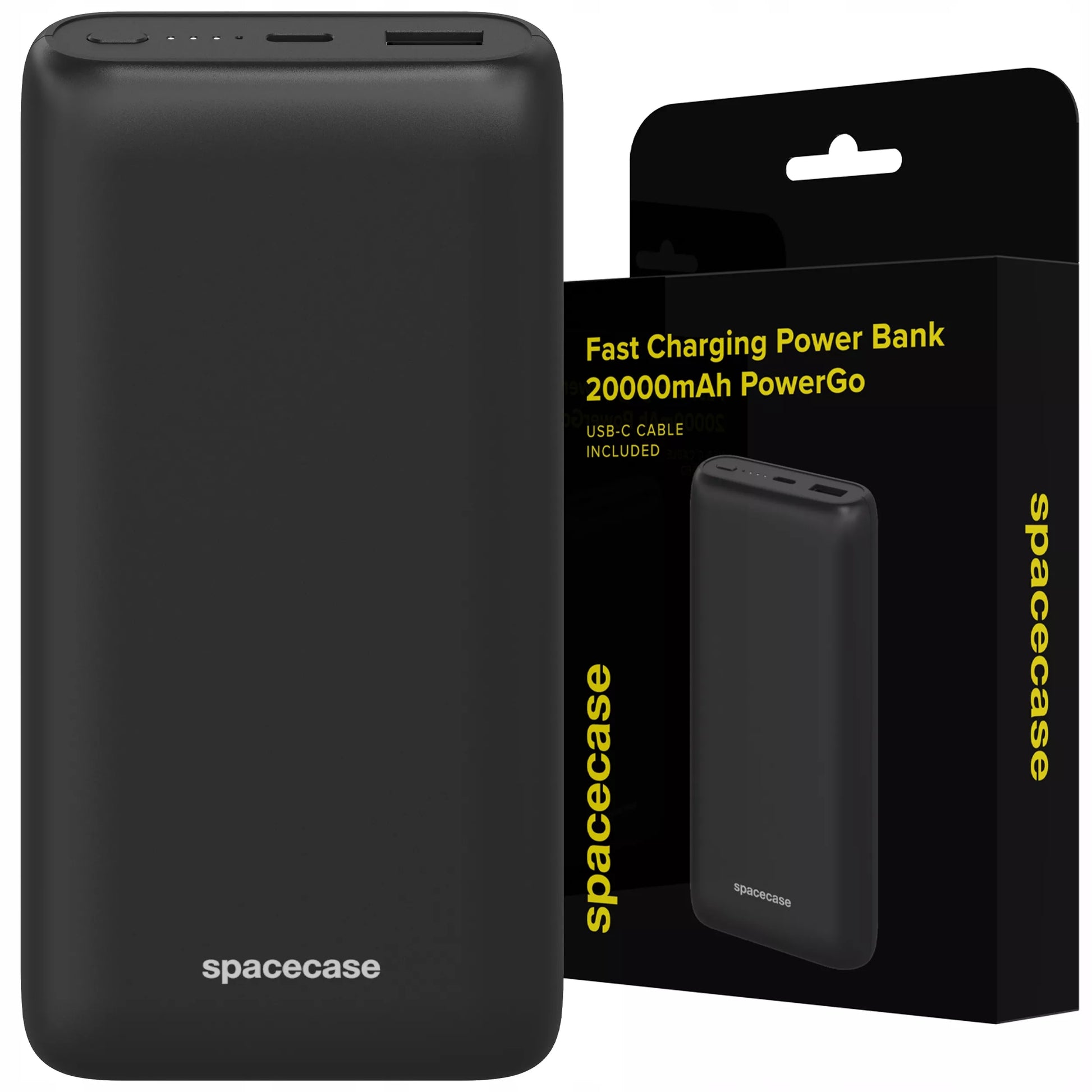 GREITAS POWERBANK 20000 MAH POWER BANK 2X USB USB-C PD 20W QC 3.0 + KABELIS