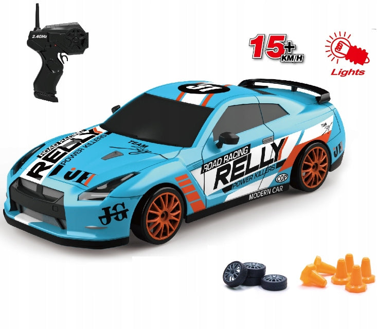 Driftinis 4x4 RC automobilis su pultu, didelis greitis ir tikras driftas