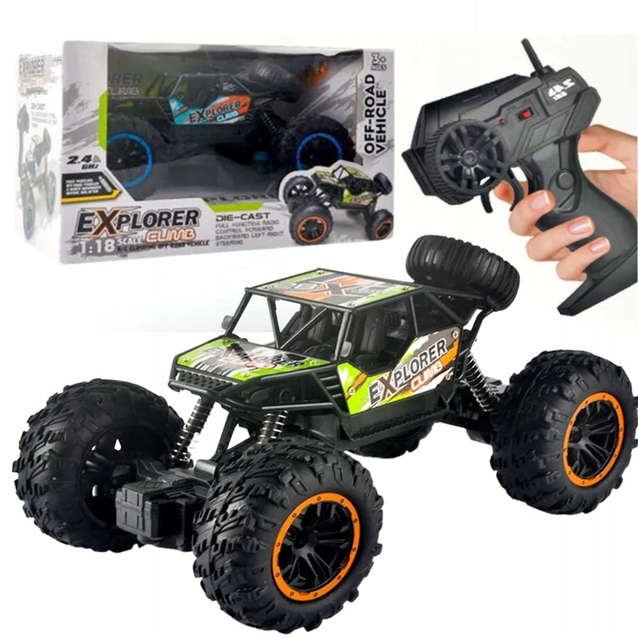 Didelis nuotoliniu būdu valdomas visureigis automobilis su pulteliu, Buggy Džipas 1:18