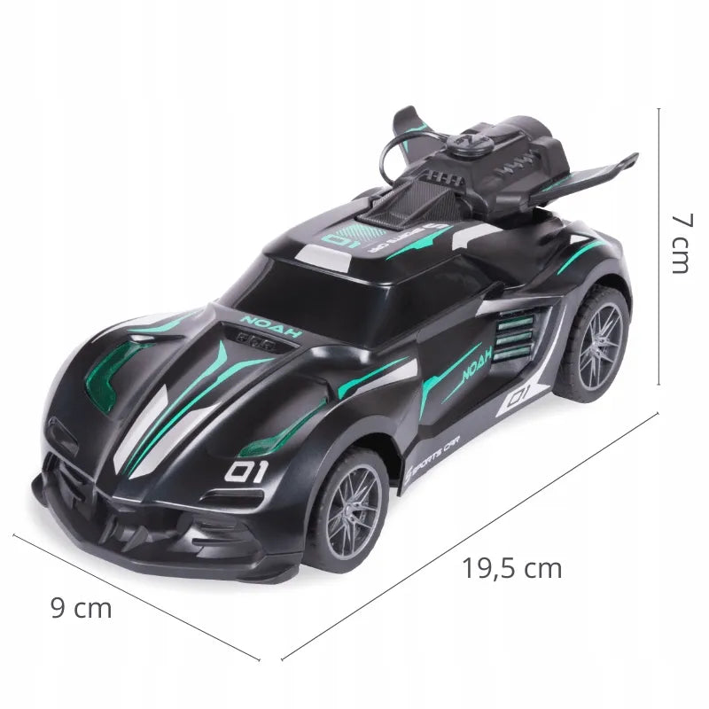 Nuotoliniu būdu valdomas automobilis LEMON su dūmų efektu ir LED apšvietimu