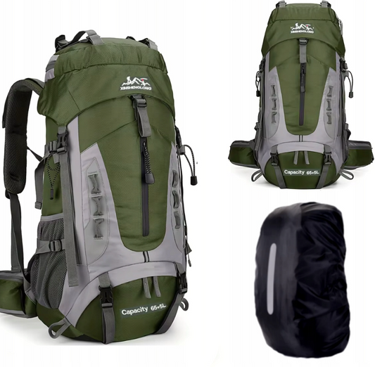 Turistinė kuprinė TRAPER 3 Green – 70L
