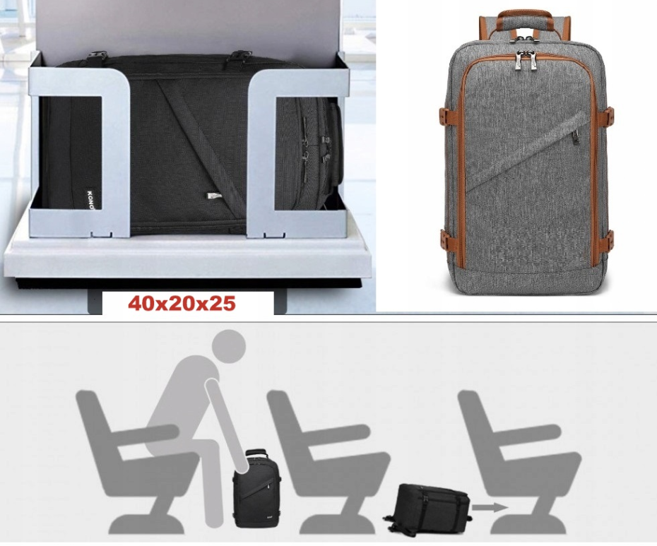 Kono Expander 20L – kabinos krepšys Ryanair/Wizzair
