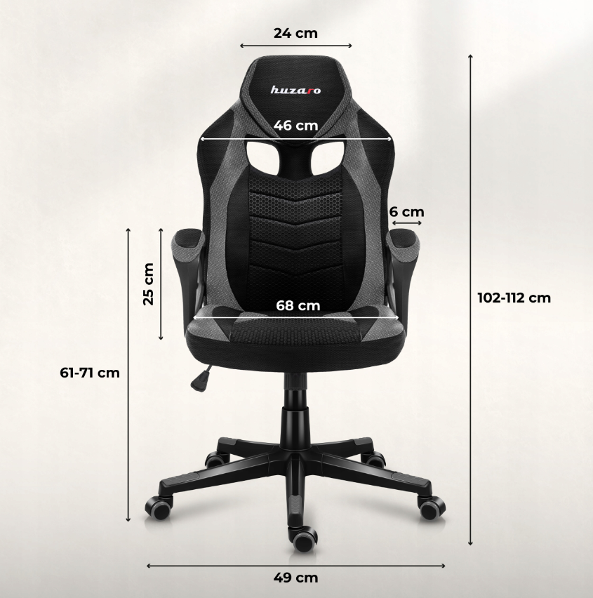 Huzaro Force Grey Mesh – kompiuterinė kėdė