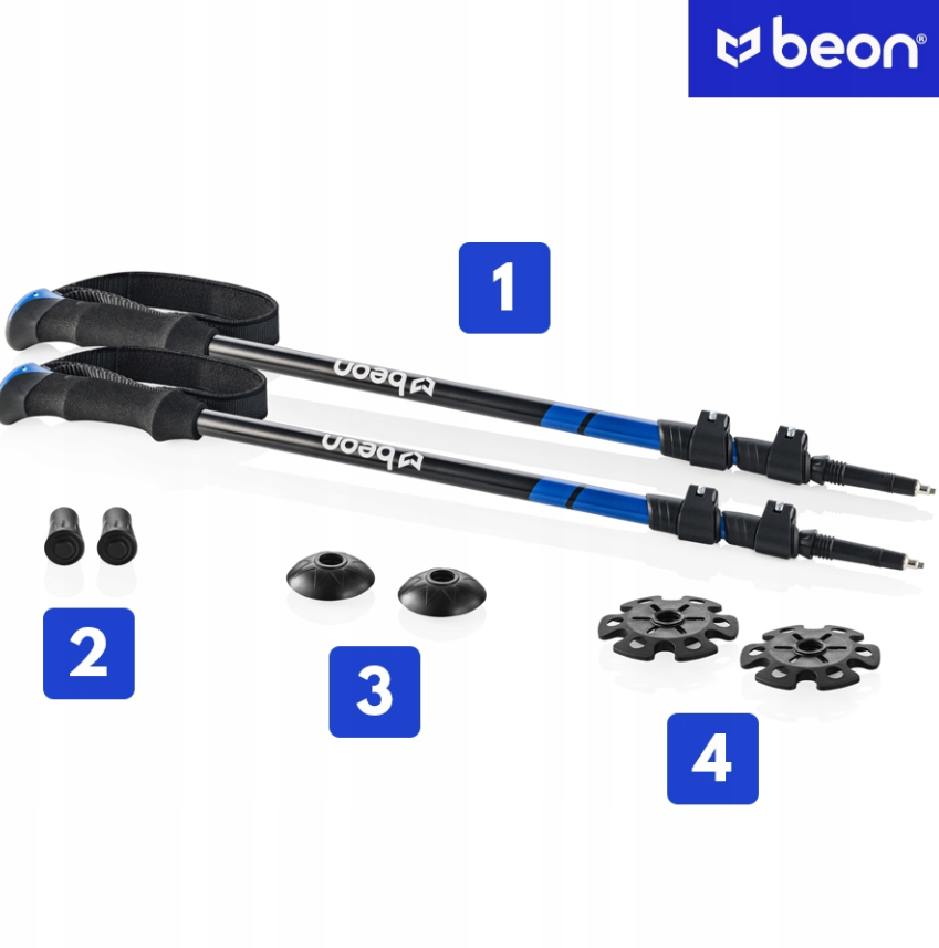 Nordic Walking lazdos 61–135 cm – kompaktinės ir tvirtos