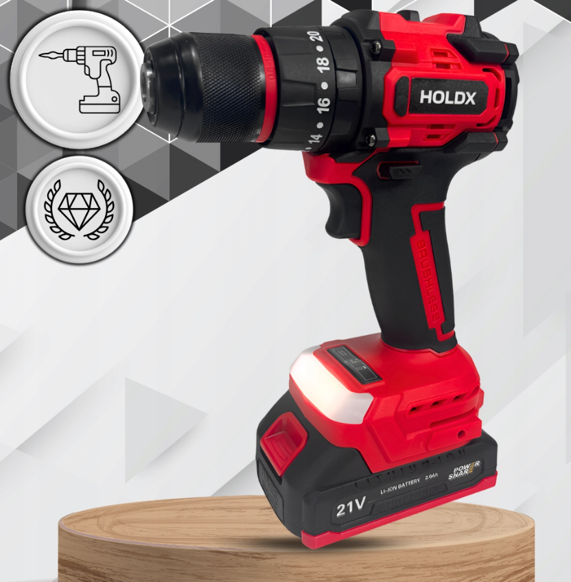 HoldX akumuliatorinis gręžtuvas 21V