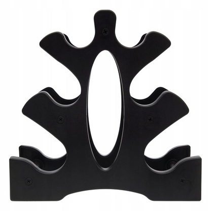 DrFit 12 kg profesionalus hantelių rinkinys (6 vnt.) su stovu