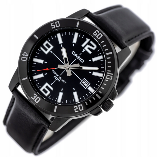 Juodas vyriškas laikrodis "Casio" MTP-VD01BL